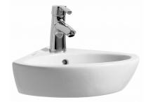 Laufen Pro Eck-Handwaschbecken 1 HL mittig, mit ÜL, weiß 8169580001041