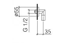Cot racord baie perete Dornbracht 28450625-00