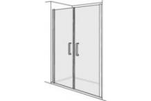 Duscholux Bella Vita 3 Pendeltür links 90x200cm,Glas 551,silber edelmatt 340127021551070