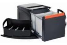 Franke Deutschland Franke Cube Eck Mülltrennung 2-fach mit Handauszug, schwarz, 2x18 l 1340055286