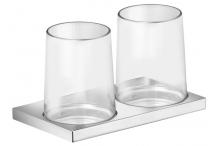 KE Doppelglashalter Edition 11 11151, kpl. mit Echtkristall-Glas, verchromt 11151019000