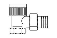 Oventrop Thermostatventil "Baureihe A" DN10, R3/8", PN10, Eck 1181003