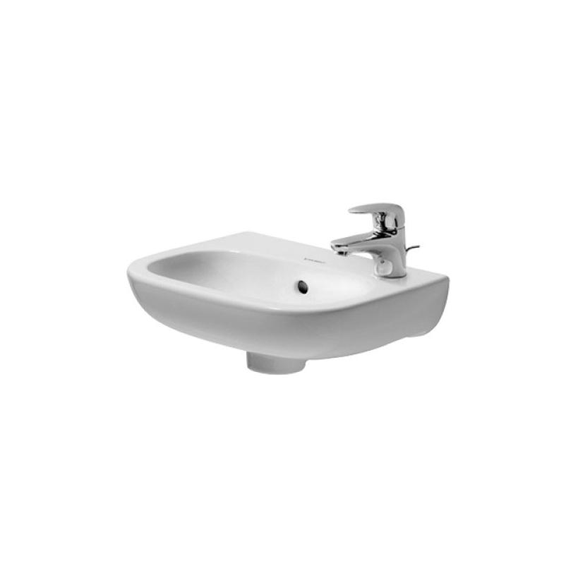 Duravit Handwaschbecken 360mm D-Code Weiß mit ÜL, mit HLB, HL rechts 07053600082