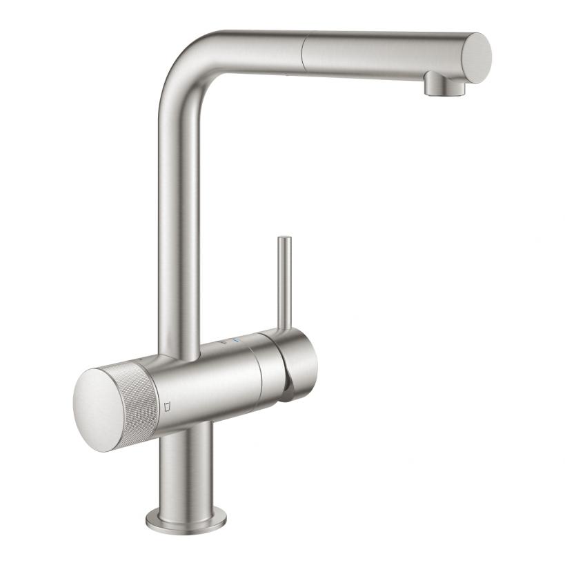 Grohe GROHE Blue Pure Minta EH-SPT-Batterie L-Auslauf supersteel 31721DC0
