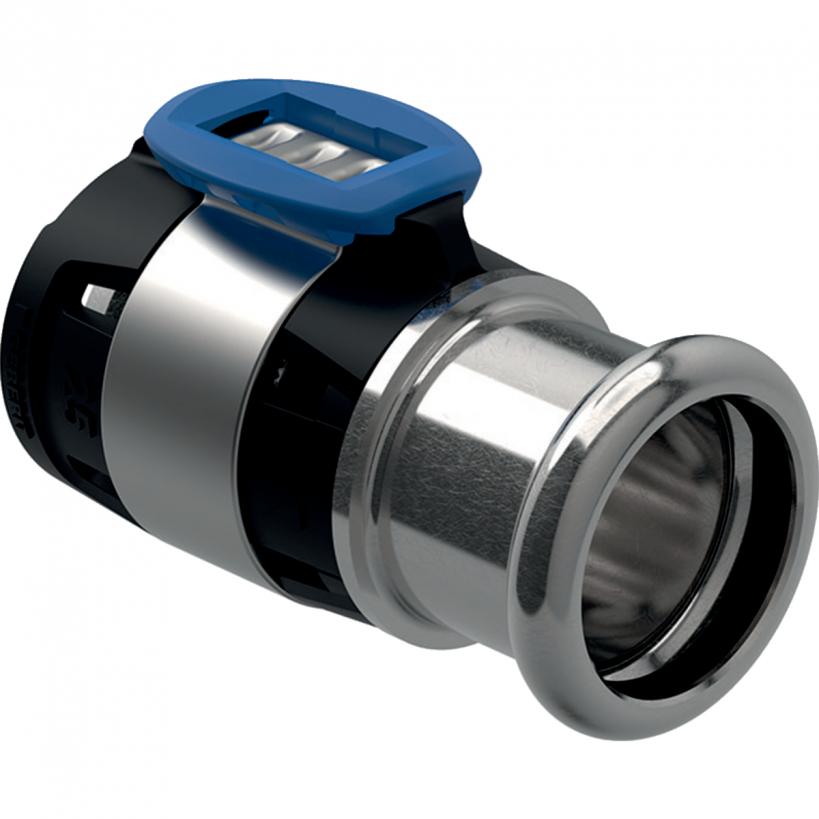 Geberit GE FlowFit-MAP Übergang Muffe d20-d22 aus Edelstahl, ÜA 620334001