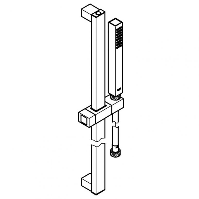 Set de dus cu 1 pulverizare, cu bara, Grohe  Euphoria Cube Stick, 27700000