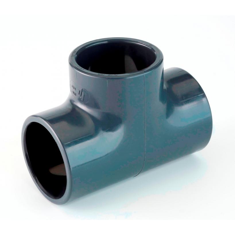 GF pipe formerly JRG T 90° PVC-U metric d 50 mm RV0TII500