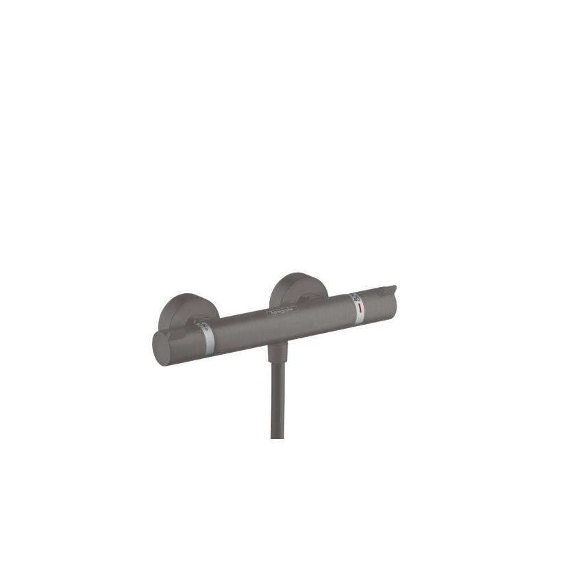 Baterie cada dus termostatata, Hansgrohe, Culoare Negru Periat, Crom, Ecostat Comfort 13116340