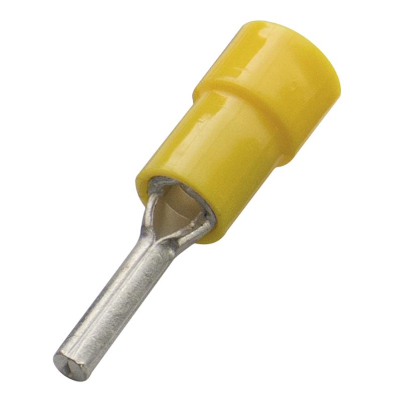 Stiftkabelschuh gelb isoliert 4 - 6 mm² / Stift 14 mm 260374