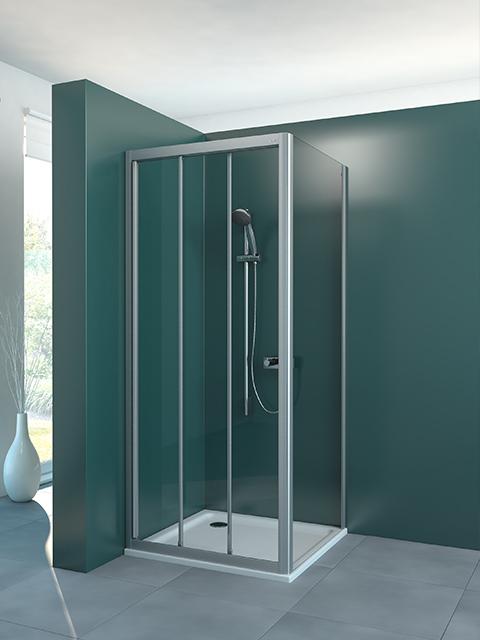 Palme Drive 1.0 Seitenteil zu Schiebetür 200x90cm, Glas H1, silber ...